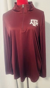 Top uomo Fanatics Maroon Texas A&M Aggies quarterback finto collo quarto zip - Foto 1 di 11