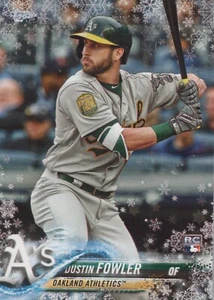 DUSTIN FOWLER 2018 Topps Holiday Metallic Snowflake #HMW48 A’s RC {BOX 22 C1} - Picture 1 of 4