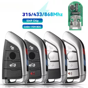 315/433/868MHZ Remote Key Keyless For BMW 1 3 5 7 Etc Series Car Smart Key - Picture 1 of 25