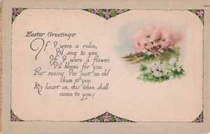 Ostergrüße Blumen Gedicht Postkarte M312 - Bild 1 von 2