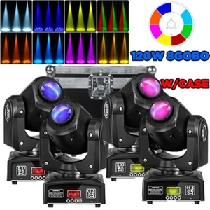 4X 120W LED Moving Head Light RGBW Gobo Beam Stage DJ Disco DMX Spot Light+Case - Picture 1 of 21