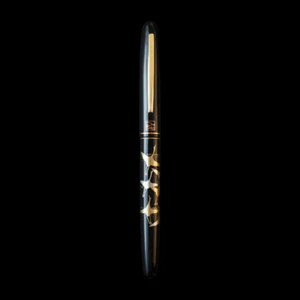 WANCHER × KURETAKE Fountain pen size F "Crane celebration" Black Makie stainless - Picture 1 of 8