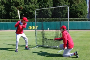 Rete per calze 7' x 7' professionale baseball sicurezza rete pesante 60 strati con telaio - Foto 1 di 11