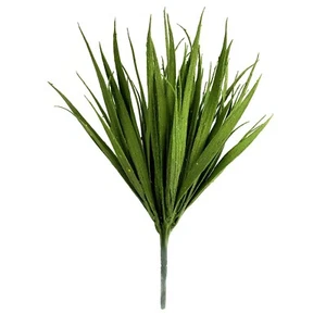 Artificial Flocked Sword Grass Plant 35cm - Decorative Faux Foliage Home Decor - Picture 1 of 5