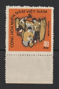 Việt Nam War Việt Cộng Fortifying Liberated Village by Guerrillas Sc # 41 MNH - Picture 1 of 2