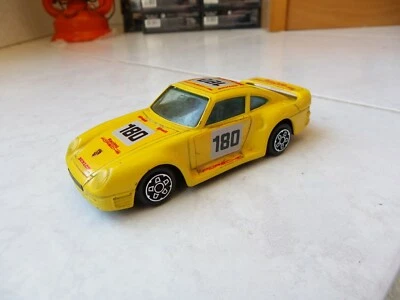 Porsche 959 Racing #180 4161 jaune 1/43 Bburago Burago miniature - Photo 1/2