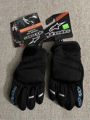 NUEVOS GUANTES ALPINESTARS ASAMA AIR - NEGRO/OCÉANO HAWAIANO - CALLE/EN CARRETERA MEDIANOS Foto 1 de 2