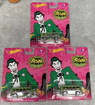 2015 Hot Wheels LOT VW VOLKSWAGEN CUSTOM DELUXE WAGON Joker Pop Culture BATMAN - Image 1 of 4