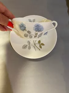 4 Wedgwood Eisrose Suppen mit Untertasse Made in England - Bild 1 von 4