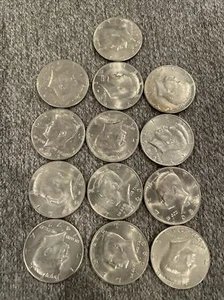 Kennedy Halves Half Dollars Lot of 13 various dates Circulated - Picture 1 of 15