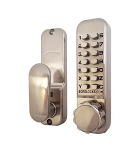 BORGLOCKS BL2500 BLOQUEO BOTÓN PULSADOR DIGITAL (2501-Súper Inoxidable-60mm) - Imagen 1 de 2