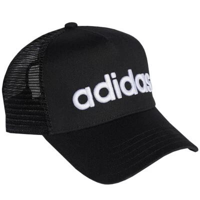 adidas Herren Kappe Curved Trucker Cap Mütze Logo schwarz-weiß