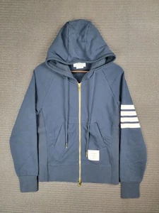 Thom Browne zip-up hoodie sweatshirt size 0 small mens bar stripe japan New York - Picture 1 of 12