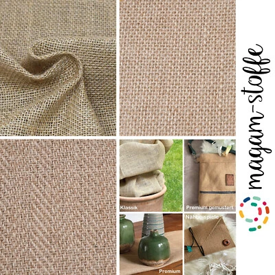 MAGAM-Stoffe "Luca" 100% Jute Rupfen Natur Sack-Leinen Dekostoff Meterware - Bild 1 von 4