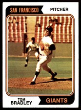 1974 Topps Tom Bradley San Francisco Giants #455