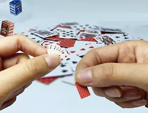 54 cards Dollhouse Miniature Playing Cards Game Poker cardstock paper 1:12 Scale - Picture 1 of 8