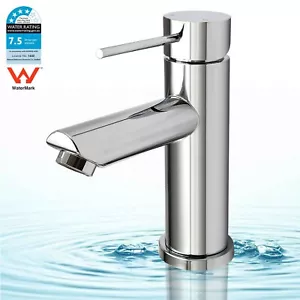 Bathroom Tap Basin Mixer Taps Faucet Laundry Vanity Sink DIY Chrome Round WELS - Picture 1 of 8