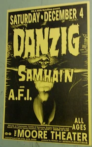 Danzig / Samhain / AFI Poster 1999 Original Seattle Concert Show Flyer - Picture 1 of 1