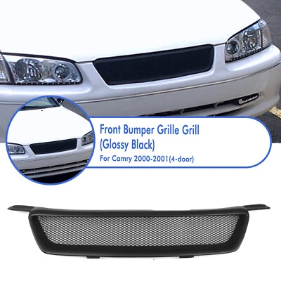 Front Bumper Grille Grill Honeycomb For Toyota Camry 4 Door 2000-2001 Fiberglass - Imagem 1 de 4