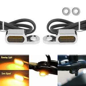 Mini clignotant embrayage de frein Indicateur Pour Harley Fat Boy 2016 2017 - Picture 1 of 12