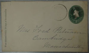 US ca. 1891 Cover, Cambridge MA (Ex. Prof. F.W. Putnam) #2 - Picture 1 of 2