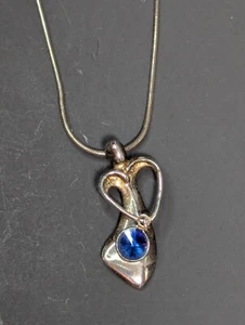 Carolyn Pollack Mother's Love Pendant Blue Sapphire 22" Necklace - Picture 1 of 23