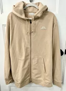 Kappa Logo, Jacket, Full Zip Up Hoodie. Beige Clay. Mens, Size Large - Picture 1 of 10