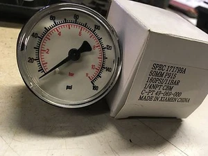 GAUGE 50MM P915 160PSI/11BAR 171799A 1/4-NPT PRESSURE OIL AIR WATER 100 - Picture 1 of 2