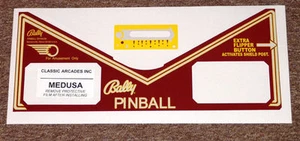 MEDUSA Pinball Machine Apron Decal Set - Picture 1 of 1