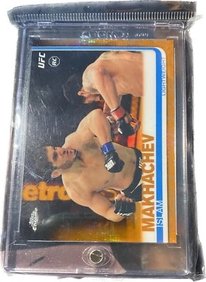 2019 UFC Topps Chrome #92 RC Islam Makhachev Silver Orange Refractor /25 LOW POP - Image 1 of 2