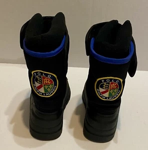 Polo Ralph Lauren Boots Crest Logo Pull On Toddler 7 Snow Shoes Excellent! - Picture 1 of 8