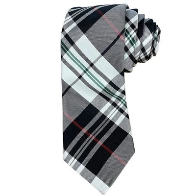 Corbata de cuello delgada Ben Sherman hecha a mano 100 % seda a cuadros negra roja verde 2,75" Foto 1 de 4