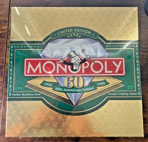 Monopoly 60th Anniversary Gold 1995 Limited Edition Neu SEALED Vintage Mint D1 - Bild 1 von 8