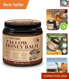 Grass-Fed Beef Tallow & Honey Balm - Deeply Nourishing Natural Moisturizer - Picture 1 of 11