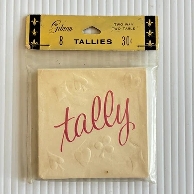 Tarjetas de colección Bridge Tallies Gibson trajes de tarjeta paquete de 8 nuevos sin abrir Foto 1 de 3