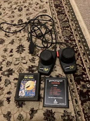Official Atari 2600 Paddle Controller And 2 Games PAC Man Combat - Image 1 of 2