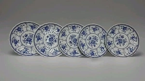 VTG Johnson Bros Indies Blue 5.5" Saucers (Set of 5) England Ironstonein EUC - Picture 1 of 7