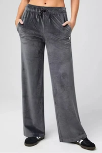 Fabletics Plüsch Rib Wide-Leg Hose Gr. L Relaxed Fit ultraweicher Rippstoff - Bild 1 von 10