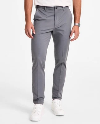 $95 NUEVO MICHAEL KORS Hombres 40x30 Gris Elastizado Bedford Caqui/Pantalones Chinos/Pantalones Foto 1 de 4
