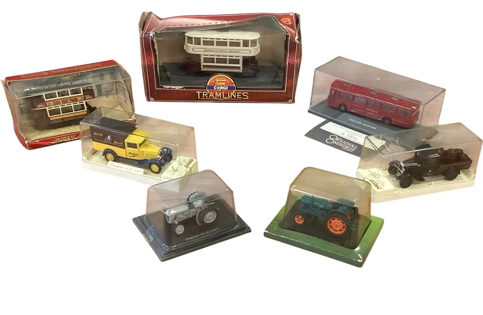 Model Car Vehicle Bundle Corgi Solido Hachette Original Omnibus Tram Bus Tractor - Image 1 of 4