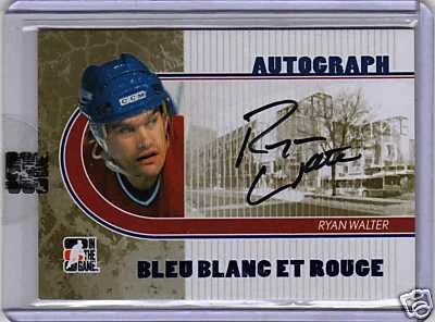 RYAN WALTER BLEU BLANC ET ROUGE Auto Autograph # /40 Montreal Canadiens - Image 1 of 1