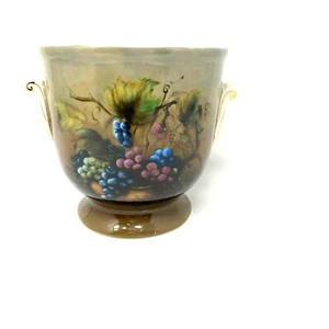 Vineyard Blessings Cache by Lisa White Purple & Green Grapes Leaves Vase - Picture 1 of 9