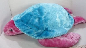 Der Streichelzoo Stofftier Meeresschildkröte 16 Zoll aquablaue Muschel rosa Füße Plüschtier Kuscheltier - Bild 1 von 10