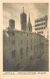 Postal Plaza del Rey Madrid España Torre-Mirador De D Martin I RPPC - Imagen 1 de 2