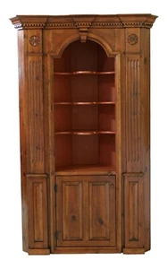 49149EC: STEPHEN VON HOEN Large Pine Country Corner Cabinet - Picture 1 of 12