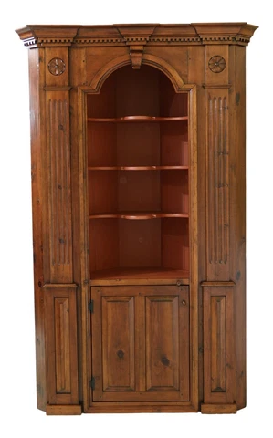 49149EC: STEPHEN VON HOEN Large Pine Country Corner Cabinet Cover