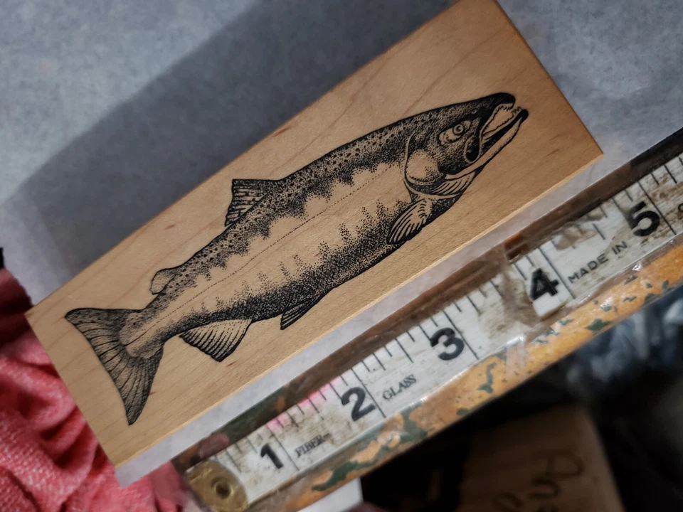 1995 PSX G-1653 big fish rubber stamp - Image 1 of 3