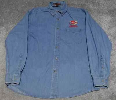 Рубашка мужская 40th Albuquerque International Balloon Fiesta Harriton M синяя джинсовая - Изображение 1 из 4