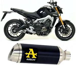 arrow tubo de escape homologado thunder aluminio negro yamaha mt09 mt 09 2015 15 - Imagen 1 de 1