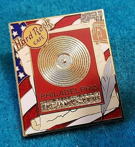 PIN FILADELFIA GOLD RECORD FRAME SERIE BANDERA CAMPANA INDEPENDENCIA Hard Rock Café - Imagen 1 de 1